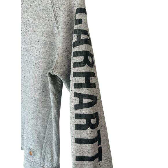 Carhartt Women's Sweatshirt Gray Utility Rugged Relaxed Fit Crewneck Small - Picture 5 of 11